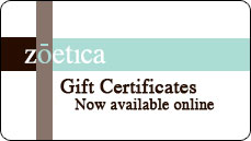 Zoetica Gift Certificates